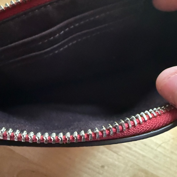 Coach Cherry Red Wristlet Clutch, like new - Picture 6 of 6